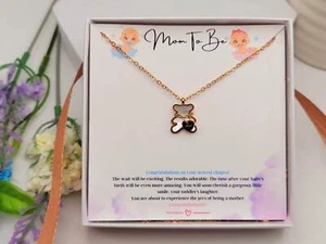 Gift for Expecting Moms - Pregnancy Gift Necklace, Expecting Mother - Picture 1 of 7