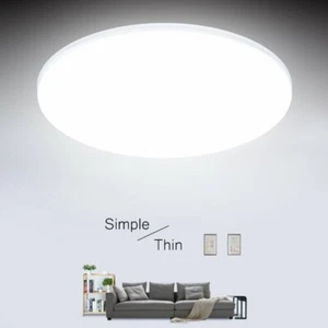 Round LED Surface Mount Fixture Ceiling Light Kitchen Bedroom Panel Lights Lamp - Picture 1 of 11
