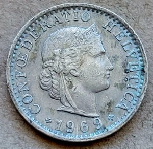 1969 Switzerland 20 Rappen KM#29a SELLER - Picture 1 of 2