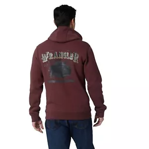 Wrangler® Men's MH Burgundy Heather Pullover Hoodie 112319257 - Picture 1 of 2