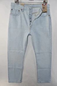 Neu Levi's 501 Original Damenjeans hoher Bund gerades Bein Knopfleiste Größe 32 x 30 - Bild 1 von 11