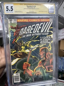 Cómic de Marvel Daredevil #168 (1981) CGC 5,5 FIRMADO por 2ª aparición Elektra - Imagen 1 de 5