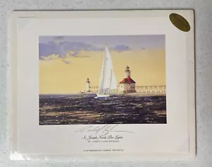 Firmado por Randall Higdon. "Luces St. Joseph North Pier - 8"" X10""" - Imagen 1 de 2