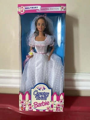 Muñeca Barbie Mattel Country Bride 1994 Walmart edición especial sin usar, en caja original Foto 1 de 3