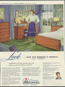 Jane Wyman in Johnny Belinda for Mengel Furniture ad 1948 - Picture 1 of 1
