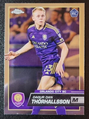#3 DAGUR DAN THORHALLSSON 2023 Topps Chrome MLS Soccer RC ORLANDO CITY SC - Image 1 of 2