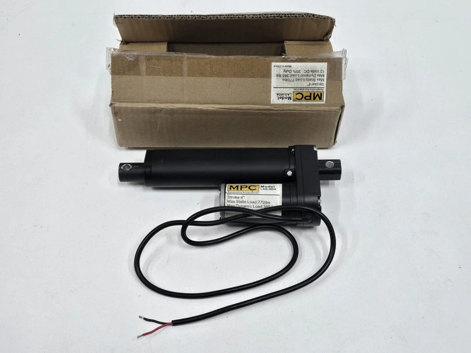 MPC  Heavy Duty  Linear Actuator 4" Stroke  770 Lb Max Static Load 12V DC - Image 1 of 4