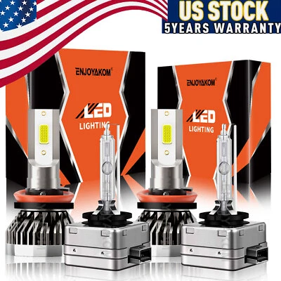 Faro delantero LED HID bombilla de haz alto bajo para Mercedes-Benz CL63 AMG 2011-2014 Foto 1 de 4