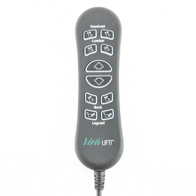 Pride Mobility Lift Recliner Part Remote Hand Control 10 Button 5-pin CTL1707190 - Image 1 of 4