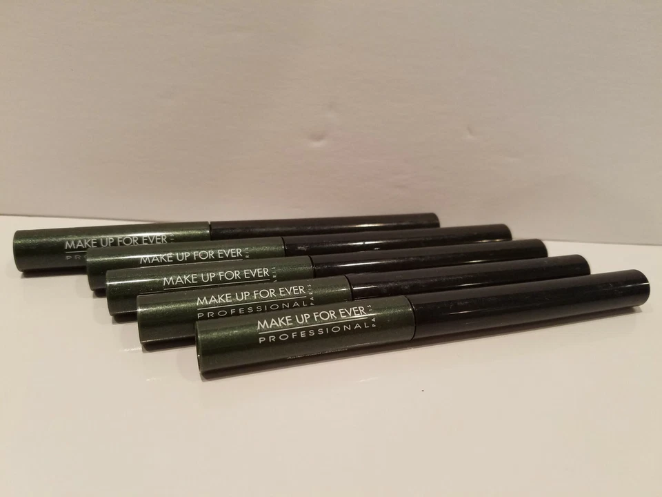 Makeup Forever- Lot Of 5 -  Aqua Liner WP Eyeliner - #3 Iridescent Emerald Green - Image 1 of 1
