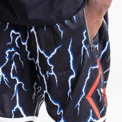 Mitchell Ness Bulls 1997 NBA FINALS LIGHTNING ⚡️ Swingman BOLSO com CALÇÕES ZÍPER - Imagem 1 de 4