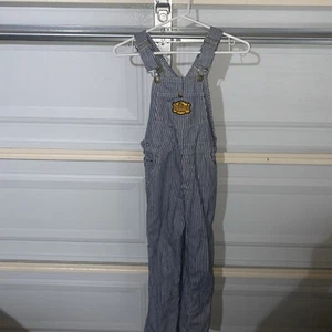 Vintage OshKosh BGosh Overalls Regular 10 Railroad Stripe Union USA Made Vestbak - Picture 1 of 9