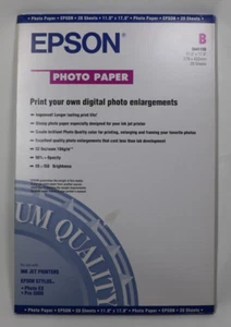 Epson S041156 Glossy Photo Paper, 52 lbs., Glossy, 11 x 17 (Pack of 20) NEW - Picture 1 of 8