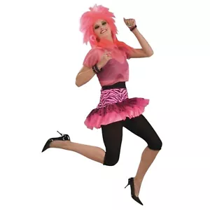 Pop Party Skirt 80's Pink Tutu Rock Star Fancy Dress Halloween Costume Accessory - Picture 1 of 2