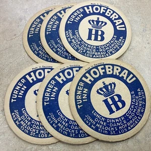 6 sottobicchieri birra Hofbrau Turner Inn Munchner - Foto 1 di 6