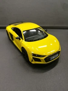 Audi R8 Coupe Yellow Kinsmart Toy Car Model 1/36 Scale Diecast Metal Open Doors - Imagen 1 de 2