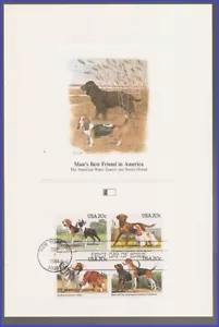 USA3 #2098-01 U/A FLEETWOOD PROOFCARD FDC BL4 Dogs - Picture 1 of 1