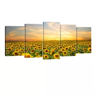 Canvas Wall Art Prints Painting Picture Home Decor Photo Sunflowers Landscape - Picture 1 of 8