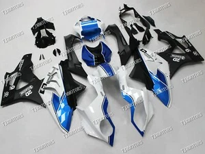 For 2009-2014 BMW S1000RR Blue White Blk ABS Injection Mold Bodywork Fairing Kit - Picture 1 of 9