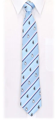 COLORATA / Corbata Humboldt Penguins Rayas Azul Claro / De Japón Foto 1 de 4