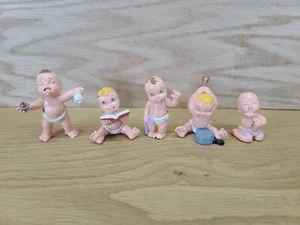 Vintage 1991 LGT Baby Magic Diapers Galoob Set Of 5 Baby PVC Figures in Diapers - Picture 1 of 12