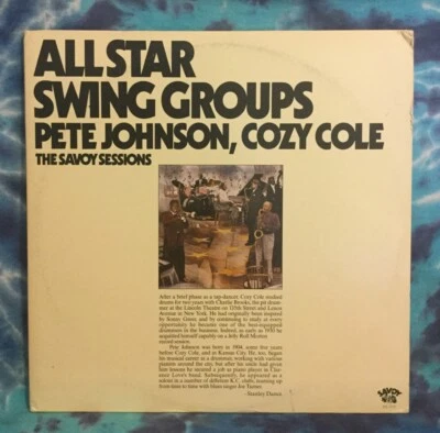 Pete Johnson LP Cozy Cole ALL STAR SWING GROUPS The Savoy Sessions WLP Promo - Image 1 of 4