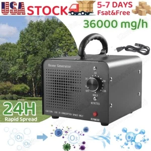 36000mg/h Ozone Generator Machine Air Purifier Ionizer Ozonator Timer Home Black - Picture 1 of 12