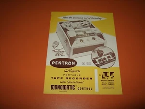 Pentron Clipper Tape Recorder Model RWN Dealer Brochure - Picture 1 of 2