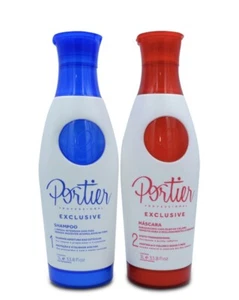 Portier Exclusive 2x1L Brazilian Keratin Treatment Straightener - - Picture 1 of 2