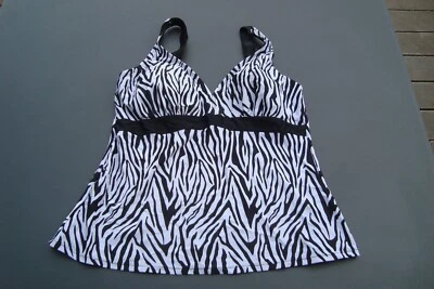 Giada Bad-Top (Badeanzug) Gr. 46 -schwarz weiß gestreift Cup C ZEBRALOOK - Bild 1 von 4