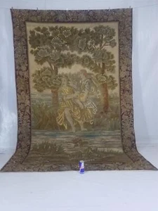 Antique French 18thC Petite Point Wall Hanging Tapestry 280x184cm - Picture 1 of 13