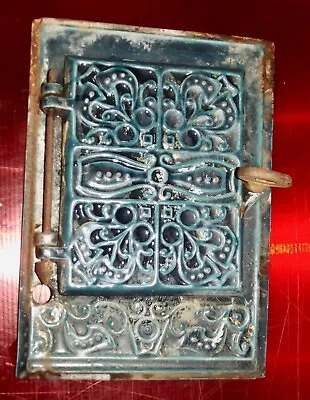 Antigua Puerta Ornamento Hierro Fundido Flor De Lis Sartén Arquitectura Deco • 217.80€