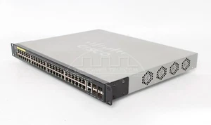 SF350-48MP-K9-NA, CISCO 48 10/100 PoE+ ports (8 support 60W PoE) 2 Gigabit coppe - Picture 1 of 6