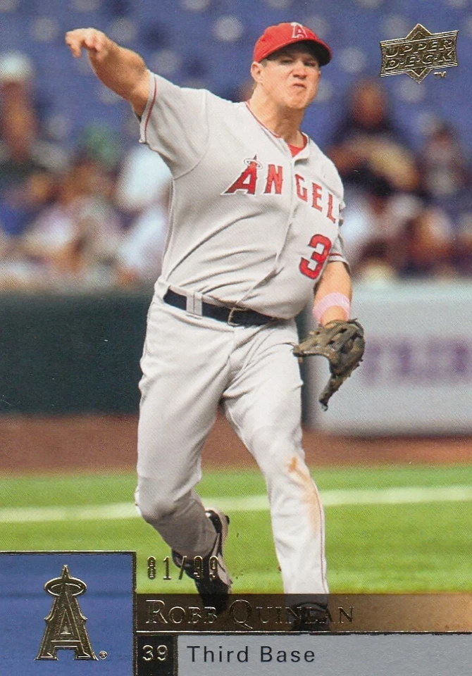 ROBB QUINLAN /99 UPPER DECK UD GOLD LOS ANGELES ANGELS #687 2009 09 - Image 1 of 1