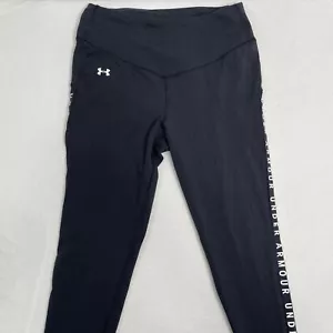 Under Armour Women's Taped Favorite Leggings Performance Black/White Size Small - Picture 1 of 11