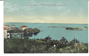 RELOJ HILL, RHODE ISLAND POSTAL PEQUEÑA BAHÍA NARRAGANSETT Techos Rojos, De Colección - Imagen 1 de 2