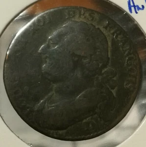 louis XVI ♦ 12 Deniers ♦ 1792 D ♦ Lyon ♦ BRONZE RARE ! - Bild 1 von 2