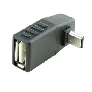 F25 Adaptateur USB A Prise Sur Mini 5 Fiche Après Bas Coudée Camion Voiture MP3 - Photo 1 sur 7