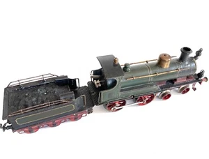 Bing uralt grüne englische 2B-Uhrwerklok mit 3-achsigem Tender Spur 1 - Bild 1 von 16