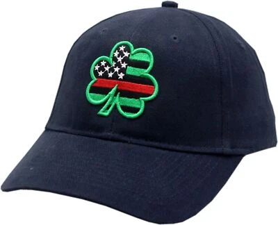 Red Line Shamrock Irish Hat Adjustable Strap Slouch - Image 1 of 3