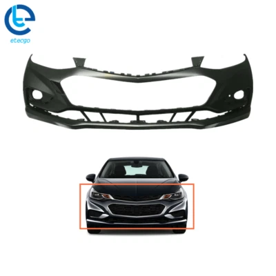 Primed Front Bumper Cover For 2016 2017 2018 Chevrolet Cruze No Sensor Holes Foto 1 de 4