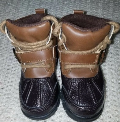 Botas con cordones Smartfit marrón y negro para niños pequeños talla 6,5 Foto 1 de 4