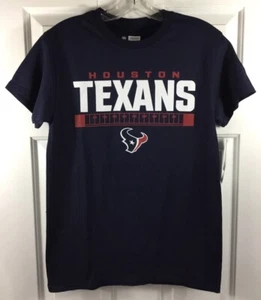Houston Texans NFL Equipo Ropa Camiseta Para Hombre Pequeña Azul Marino Manga Corta Algodón - Imagen 1 de 6