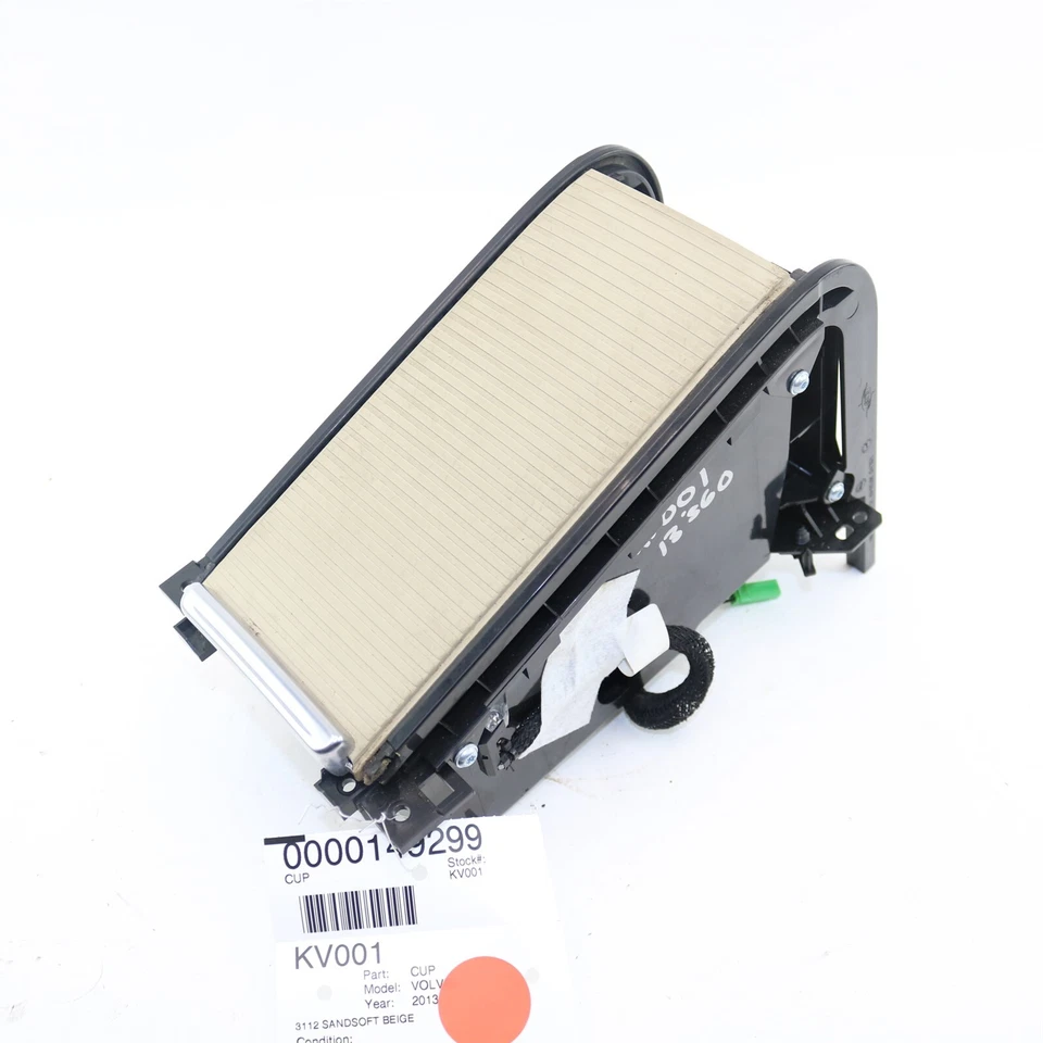 Portavasos consola central beige suave Volvo OEM se adapta a S60 V60 XC60 Foto 1 de 4