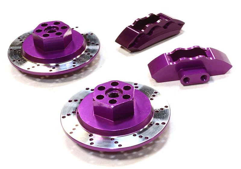 Realistic Alloy Machined Front Brake Hex Hub Set for HPI 1/10 Scale E10 On-Road - Image 1 of 1