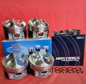 84mm High Compression YCP Pistons + Hastings Rings Honda Acura B20 FULL FLOATING - Picture 1 of 9