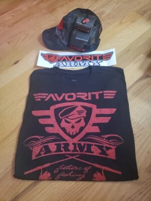 Favorite Fishing Favorite Army Swag Box T-Shirt, Hat & Sticker - Image 1 of 4