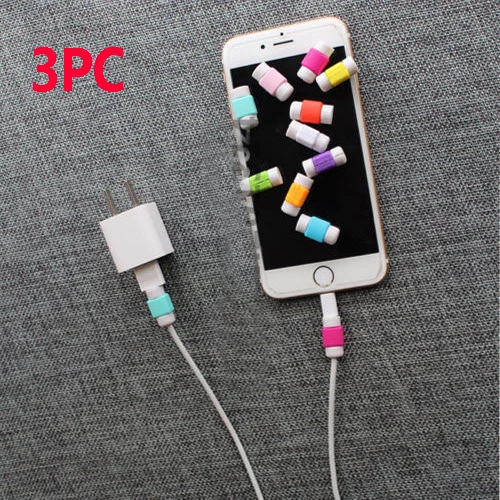 3Pc Charger Cable Saver Protector for iPhone 5 5s 6 Plus Protective - Image 1 of 1