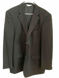 Pronto Uomo Blazer 44 L Schwarz Wolle Herren Sport Mantel Anzug Jacke Zwei Knopf - Bild 1 von 13