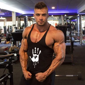 New Hand Design  Athletic Men Gym Workout Fitness Stringer Men's Sleeveless - Picture 1 of 14